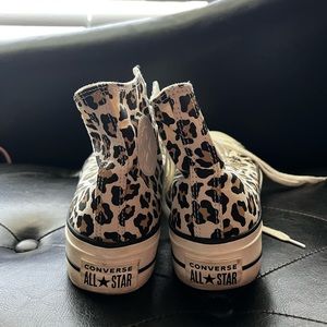 Cheetah print platform converse